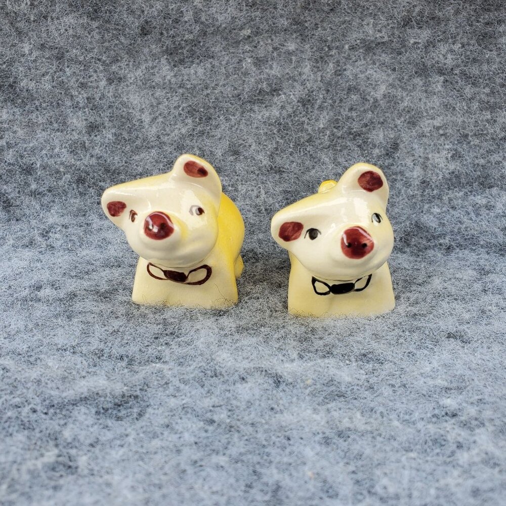 VTG MCM Pig Salt And Pepper Shakers Ceramic Collectible Kitchenware No Stoppers